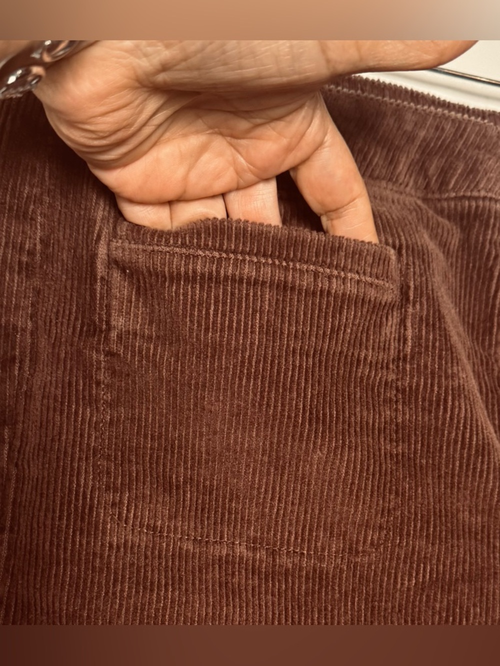 Vintage J. Crew Brown Corduroy Women’s High-Rise Flared Pants, Sz 29. NWOT - Picture 8 of 14